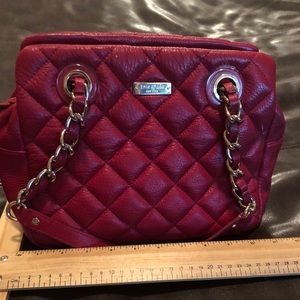 Kate spade quilted red leather handbag